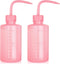 Tatoo Lash Squeeze Bottle, Safety Rinse Plastic Medical Lab Washing Bottle (2 Pink, 250ml)