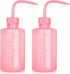 Tatoo Lash Squeeze Bottle, Safety Rinse Plastic Medical Lab Washing Bottle (2 Pink, 250ml)