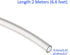 Pneumatic Tubing - Air Compressor PU Line Hose, Clear for Water Fluid Transfer (6mm ID x 8mm OD, 6.6 Ft Length)