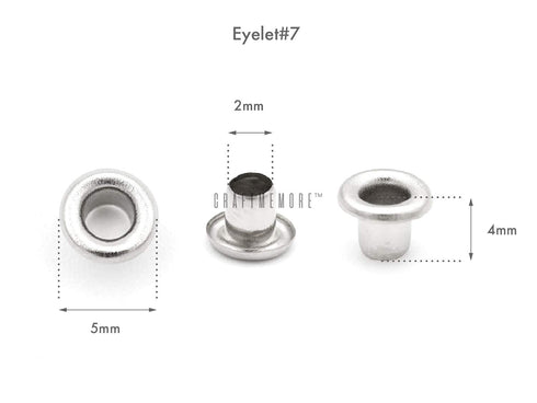 CRAFTMEMORE Grommet Tool Kit - 2mm Eyelet Setting Tool with Hole Punch Cutter & 100 Grommets