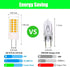 GY6.35 LED Bulbs 12V, T4 JC Type Bi-Pin Base, Warm White 3000K, 35W Halogen Replacement, Non-Dimmable, 4-Pack