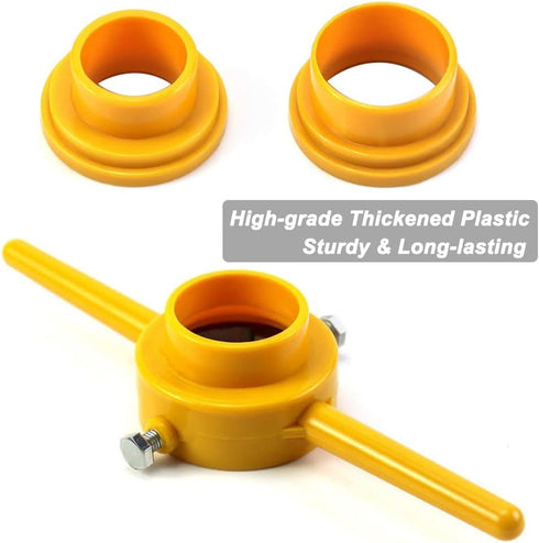 6Pcs PVC Thread Maker Tool Kit, Plastic Pipe Threader with 3 Dies 1/2", 3/4" and 1" NPT Manual Hand Tool
