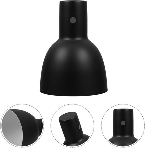 Ipetboom E14 E27 10mm Table Lamp Shade Socket, Compact Dark Lampshade with Hole for Bedside and Wall Sconce Indoor