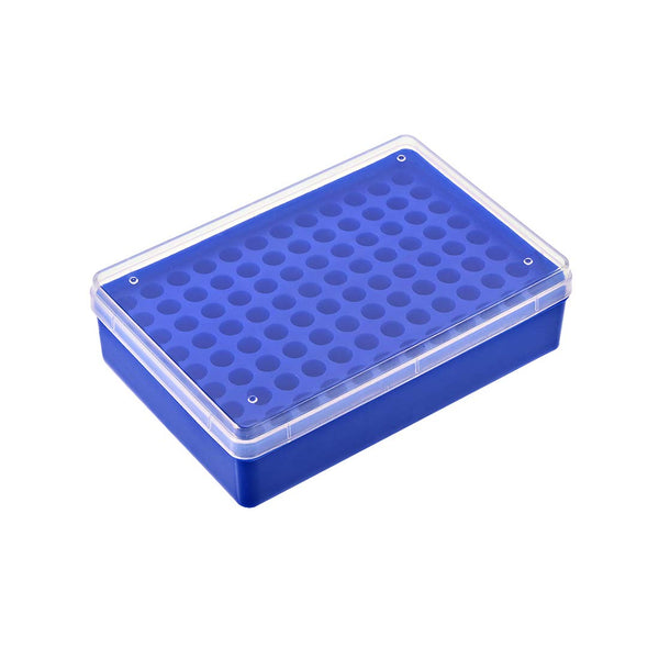 uxcell Storage Box, Centrifuge Tube Rack for 1.5ml Microcentrifuge Tubes, 96-Well Polypropylene Holder, 11.5mm Hole Dia