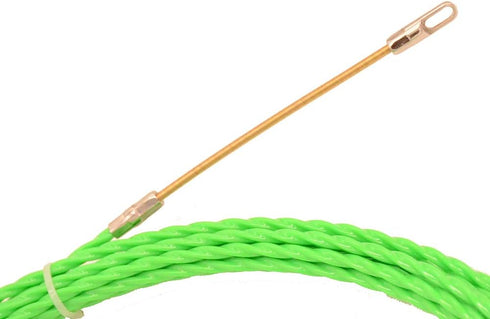 Fish Tape Electrical Wire Threader and Puller Tool 33 FT (10M) Upgrade Large Leader Hole Fastener