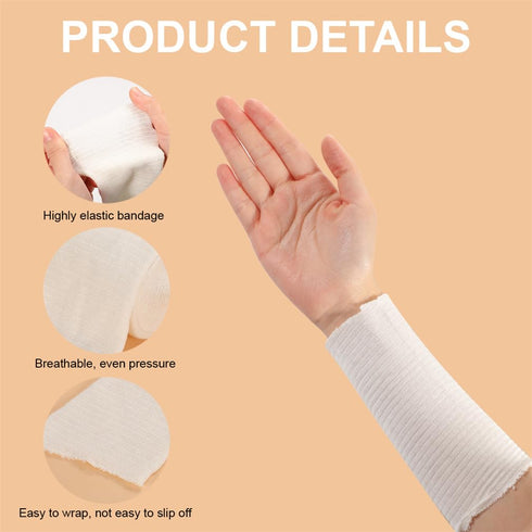 HVRQYY 3" 5.47 Elasticated Tubular Support Bandage Size D Stockinette Tubing x yd Reusable Elastic Bandage Sleeve