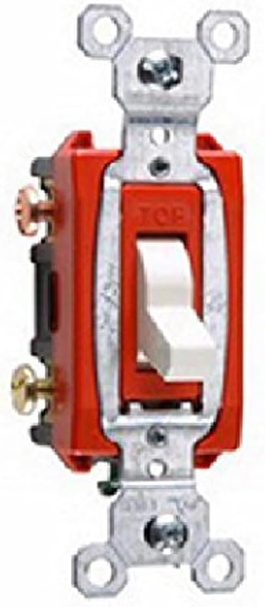 Pass & Seymour Legrand CS20AC3LA 15 Amp 120/277V Commercial Specification Grade Toggle Switch, 3-Way, Side