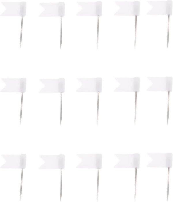 Yetaha 100PCS Flag Map Push Pins - Colorful Thumbtacks for Bulletin Cork Board, Home School Office