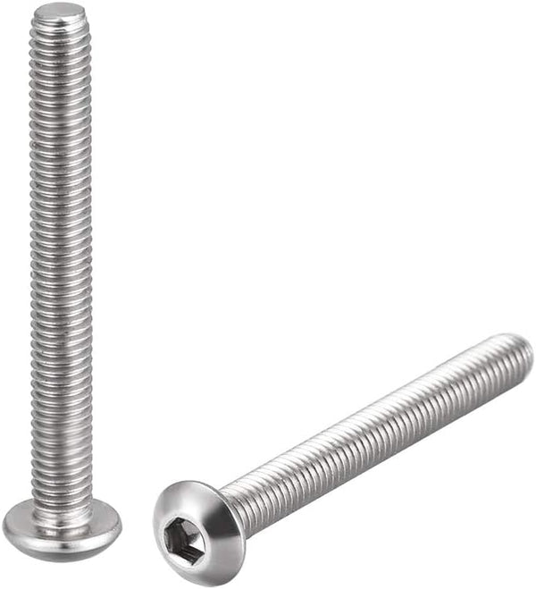 uxcell M3x25mm Machine Screws, Hex Socket Round Head Screw, 304 Stainless Steel Fasteners, 20pcs