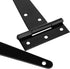 12 Pack 6 Inch 72 SEUNMUK T Strap Door Hinges, Barn Door Hinges with Mounting Screws, Black Barn Gate Hinges for Fence