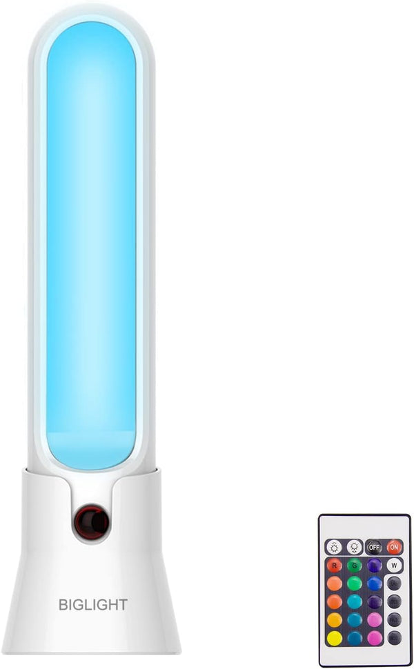 BIGLIGHT Wireless Battery Operated LED Table Top Night Light, Touch, Push Light, Remote