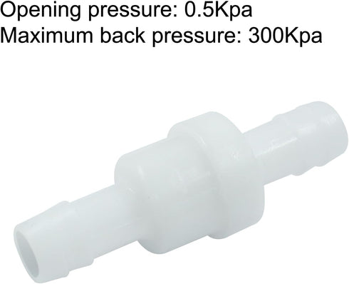 2 Pcs 3/8"(10mm) Plastic Check Valve Barb Hose, One Way Inline Non-Return Valve for Air, Water, Gas, Ozone Resistance