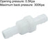 2 Pcs 3/8"(10mm) Plastic Check Valve Barb Hose, One Way Inline Non-Return Valve for Air, Water, Gas, Ozone Resistance