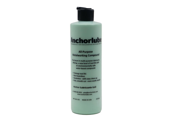 Anchorlube All-Purpose Metalworking Compound 16oz - Water-Based Cutting Fluid for Drilling, Tapping,