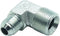 2 Pcs 1/2" Male JIC x 3/4" Male NPT Hydraulic Fitting, 37° Flare to 90° Elbow
