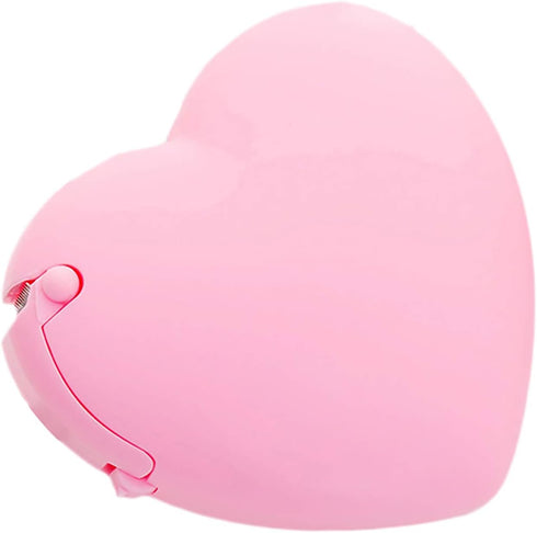 Pink Portable Candy Color Tape Dispenser, Heart-Shaped Tape Dispenser, Cute Roll Tape Organizer for Home Office School