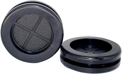ECUDIS 1-3/16" ID Rubber Grommets, 1-1/2" Drill Hole Plugs for Wire Protection (Round, 8 Pcs)