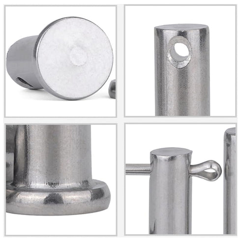 Dia: 7/16 x 2-1/2in Length Adjustable Clevis Pin, 8-Hole Pin Universal Clevis Pins, Fastener for Farming Machine
