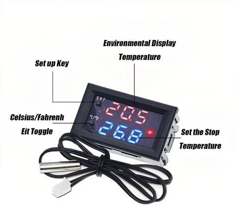 12V -50 110C 20A Joyzan Electronic Temperature Controller, Digital Thermostat Control Module LCD Accuracy Micro Temp