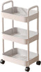 Rolling Carts with Wheels, Rolling Storage Cart with Handle and Lockable Wheels,
