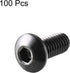uxcell M2.5x6mm Thread Button Head Hex Socket Cap Screw Bolt, 100pcs