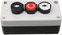 Hitommy 3-Button Control Station with Up Down Arrows, Stop Button, White and Black Housing, Industrial Push Button Box