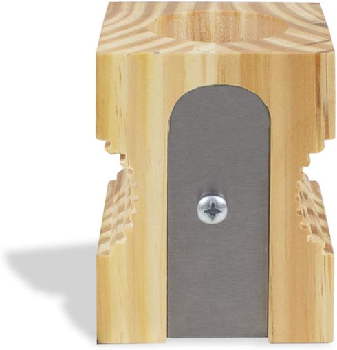 GEGUTON Pen Holder with Sharpener Shape Design - Pencil Holders for Desk Organizers and Accessories, Decoration Items for Office Supplies, Gifts for Mom & Dad - Fun Collection - Solid Wood and Steel