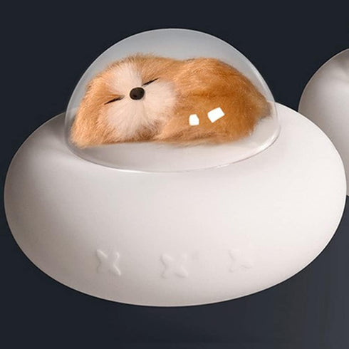SCZWP8 Pet Spaceship Silicone Night Light Study Modern Simple and Warm Creative Bedroom Table Lamp Led Decoration