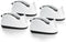 Heavy Base Nonskid Desk Tape Dispenser, One-Hand Dispensing, White, 4 Pack