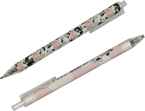 Maydahui 12PCS Cute Milk Cow Gel Pen - Cartoon Animal Pens - Black Ink for Office School Supply