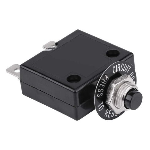 18Amp Push Button Circuit Breaker, 125-250V AC 50V DC Thermal Overload Protector L1 Series Manual Reset