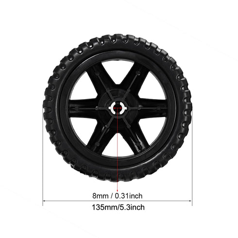 5 Inch 2Pcs 6.6 Lbs uxcell Shopping Cart Wheel Replacement Dia Rubber Foaming Black (Load Capacity Each)