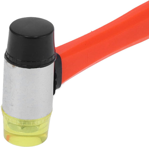 Rubber Mallet Hammer Double Faced Soft Mallet, 40mm Diameter with 10.4" Soft Fiberglass Handle