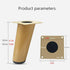 YAVVAY 12cm/15cm Oak,15cm) Wooden Conical Furniture Legs with Mounting Plate Screws and Anti-Slip Mats, Solid Wood