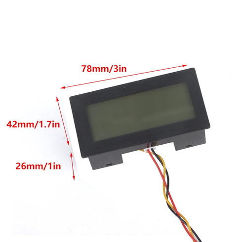 YB5135D LCD DC Voltmeter, Digital Three Wire Voltage Meter Monitor, Blue Backlight, ABS Waterproof Shell, DC0-500V