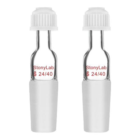 stonylab Thermometer Inlet Adapter - 24/40 Inner Joint, 80mm Height for Distillation Apparatus
