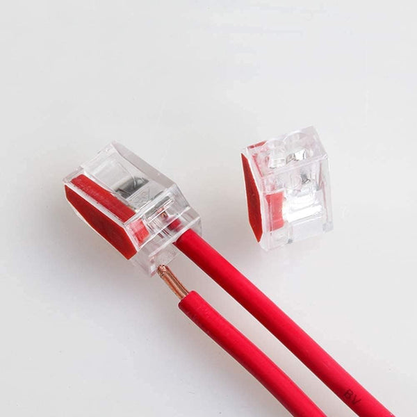 YXQ 2 Port Push-in Wire Connector PCT-252, Transparent Wall Nut for Junction Boxes, 50pcs, 18-12AWG Wires