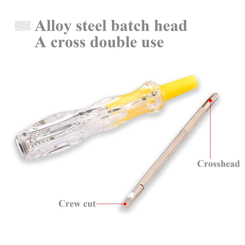 Fielect 2Pcs Voltage Tester Screwdriver, Contact Voltage Tester Pen for Circuit Detection 100-500V