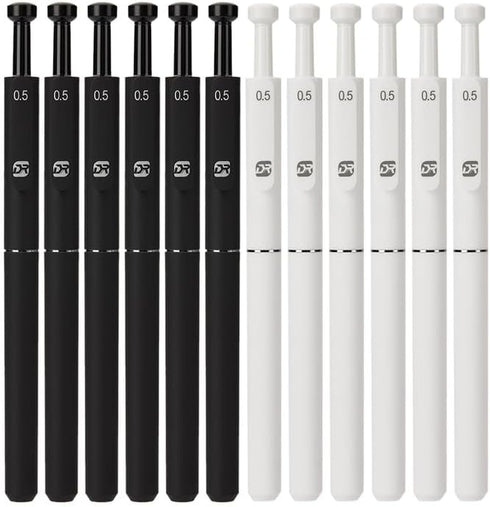 Gel Pens, 0.5 mm 12 Pcs Quick-Dry Black Ink Fine Point Smooth Writing for Journaling, Cute Aesthetic Office Supplies