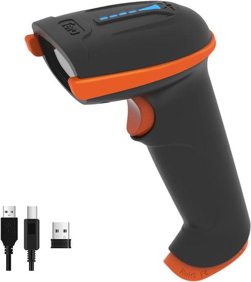 Tera Wireless Barcode Scanner, 1D Laser Cordless Reader with Battery Level Indicator, 2 in 1