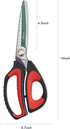 LIVINGO 10" Multipurpose Heavy Duty Scissors - Premium Titanium Coating Forged Stainless Steel Tool for Household
