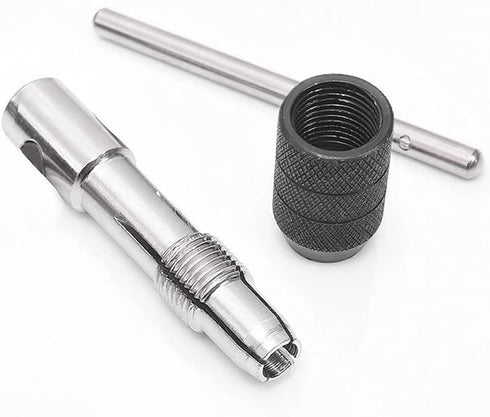 Mesee 6 Pcs Tap Wrench Tool Set - Adjustable T-Handle Ratchet Tap Holder Wrench for Metric Plug T-Taps