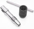 Mesee 6 Pcs Tap Wrench Tool Set - Adjustable T-Handle Ratchet Tap Holder Wrench for Metric Plug T-Taps