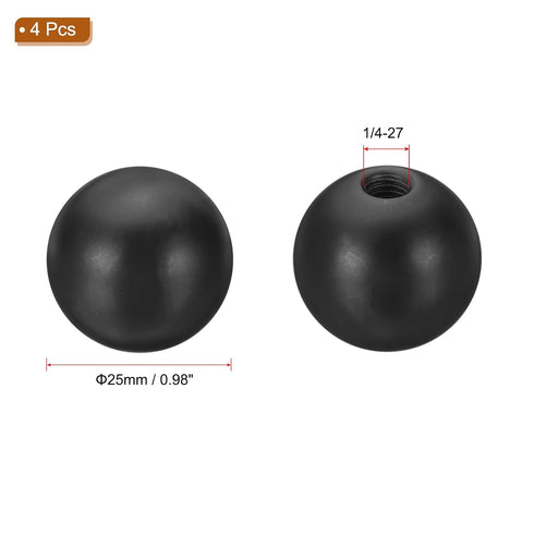 25mm 4 1/4-28 Inch PATIKIL Lamp Shade Finial, Pcs Lamp Finials Caps Knob Threaded Base Iron Solid Lamp Finial