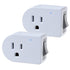 Fosmon Grounded Outlet with ON/Off Switch (2 Pack), 3 Prong Electrical Plug Outlet Switch, 15A Circuit Breaker