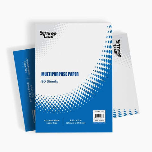 Three Leaf 80 Ct. Multipurpose Paper, 8.5 x 11 Inch, Pack Of 1, Bright White Copy Printer Paper