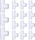 16 Pack 1 Inch 3 Way PVC Pipe Fittings, PVC Pipe Fitting Connectors for DIY PVC Shelf Garden Storage Frame