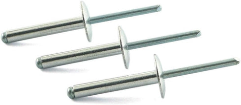HJ Garden 60pcs Large Flange Aluminum Blind Rivet 3/16x1-3/16inch(4.8x30mm) Open End Fastener Nails Core Pulling Rivets