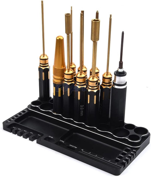 Generic 1/8 1/0 1/12 1/14 Screwdriver Repair Tool Shelf Hex Screwdriver Kit Holder Tool Rack Storage Screw Tray for RC