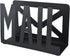 Desktop Letter Holder, Two-Sided Black Metal Cutout Mail Sorter, Envelope Holder for Home Office School